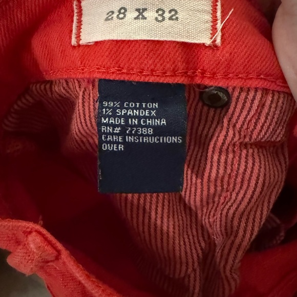 Madewell Bright Red Denim Skinny Jeans - Picture 6 of 6